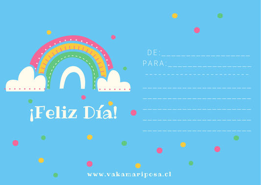 Tarjeta Feliz Dia Blue