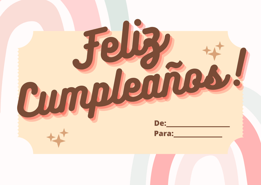 Tarjeta Feliz Cumpleños Retro